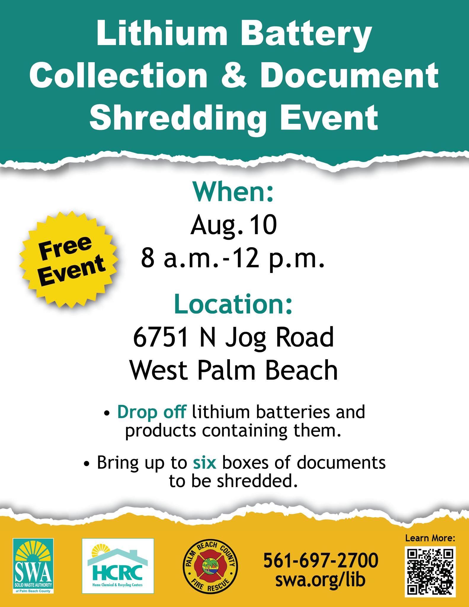 Aug 10 Shred And L I Battery Event